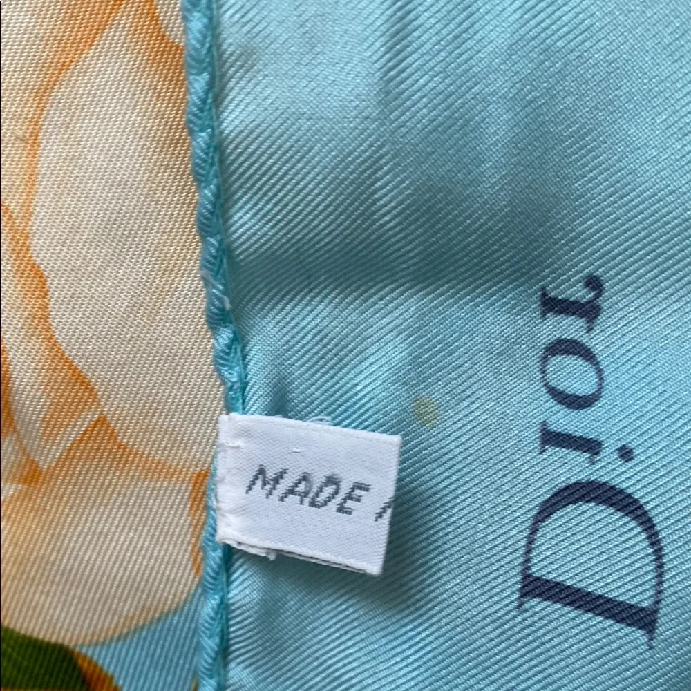 Dior Blue and Gold Scarf